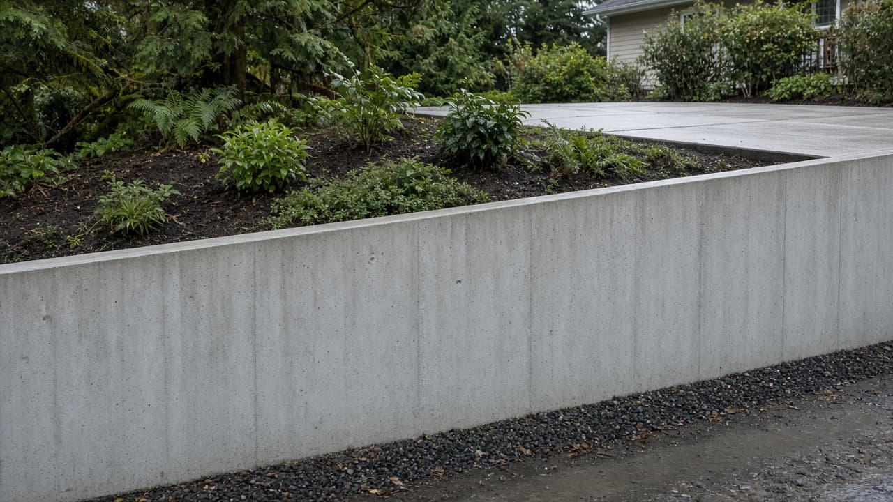 Poured Concrete Retaining Walls in Langley, BC